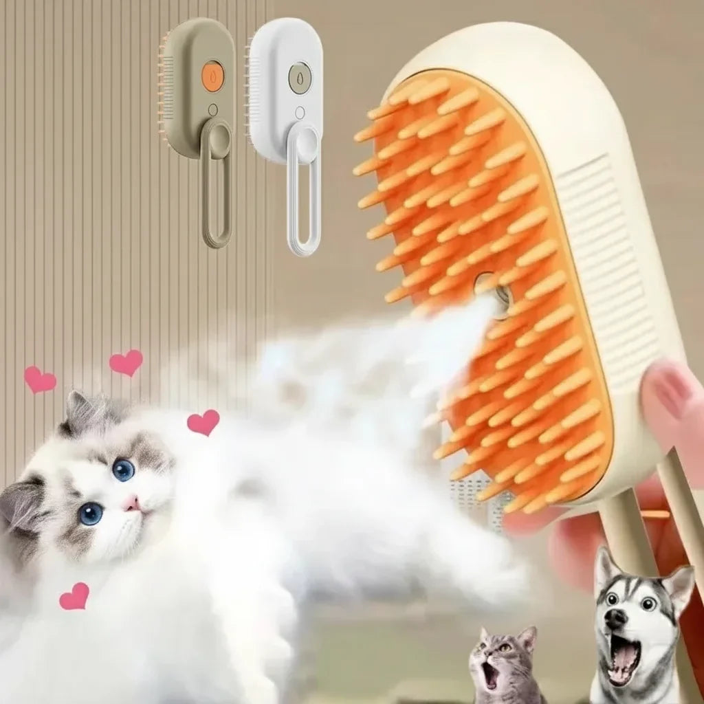 Brosse toilettage éjection automatique poils chien chat