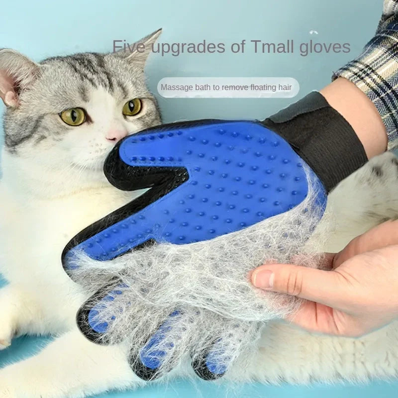 Gant de brossage en silicone - réduction des poils perdus pour chat et chien