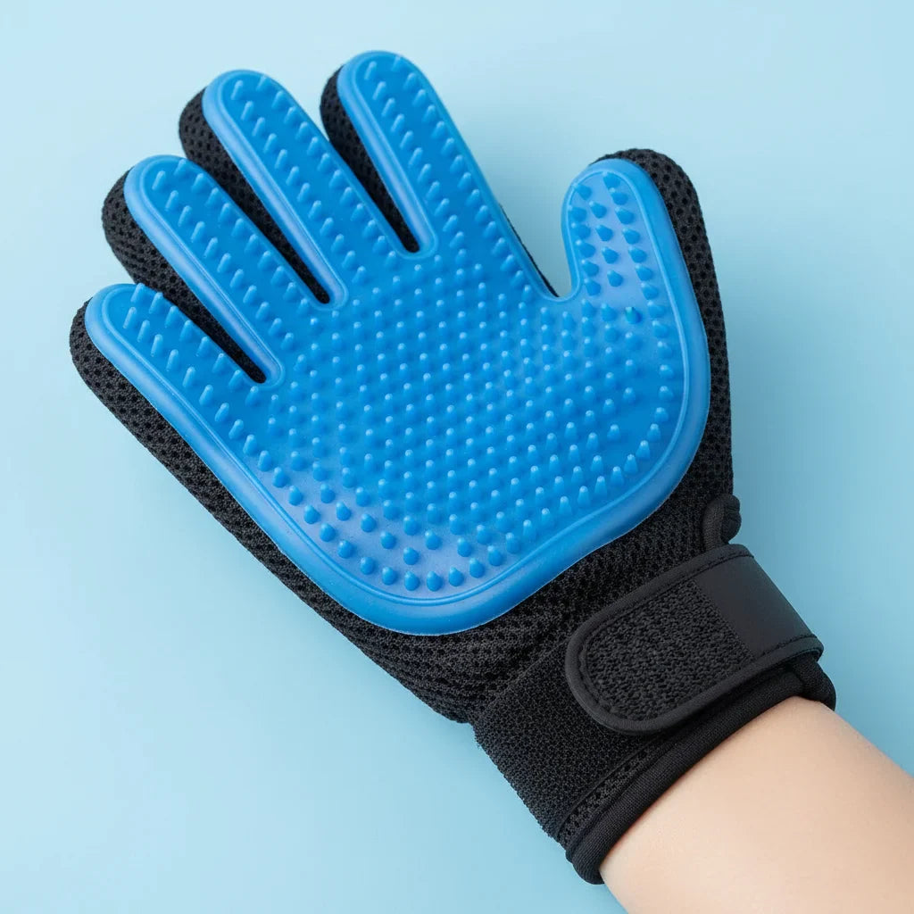 Gant de brossage silicone pour chien - soin et démêlage du pelage"