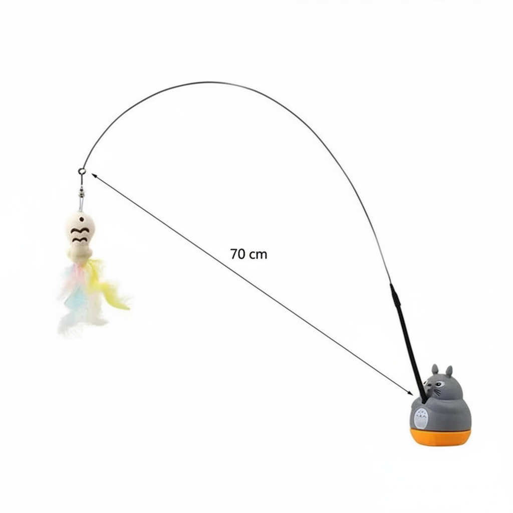 Jouet à plumes pour chats - longueur 70 cm